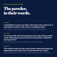 Customer reviews of the Vm3Zero Pet Odour Control Powder, quoted from Amazon Australia